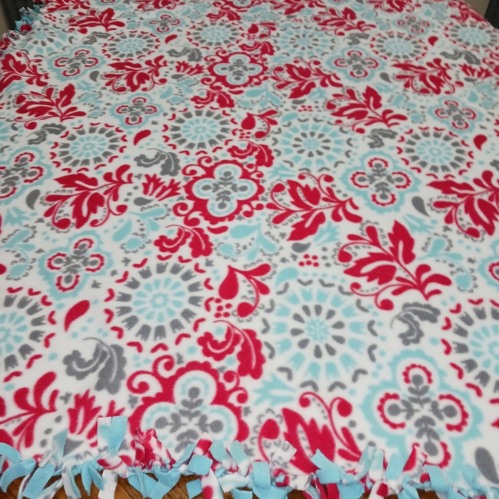 Handmade adult fleece throw